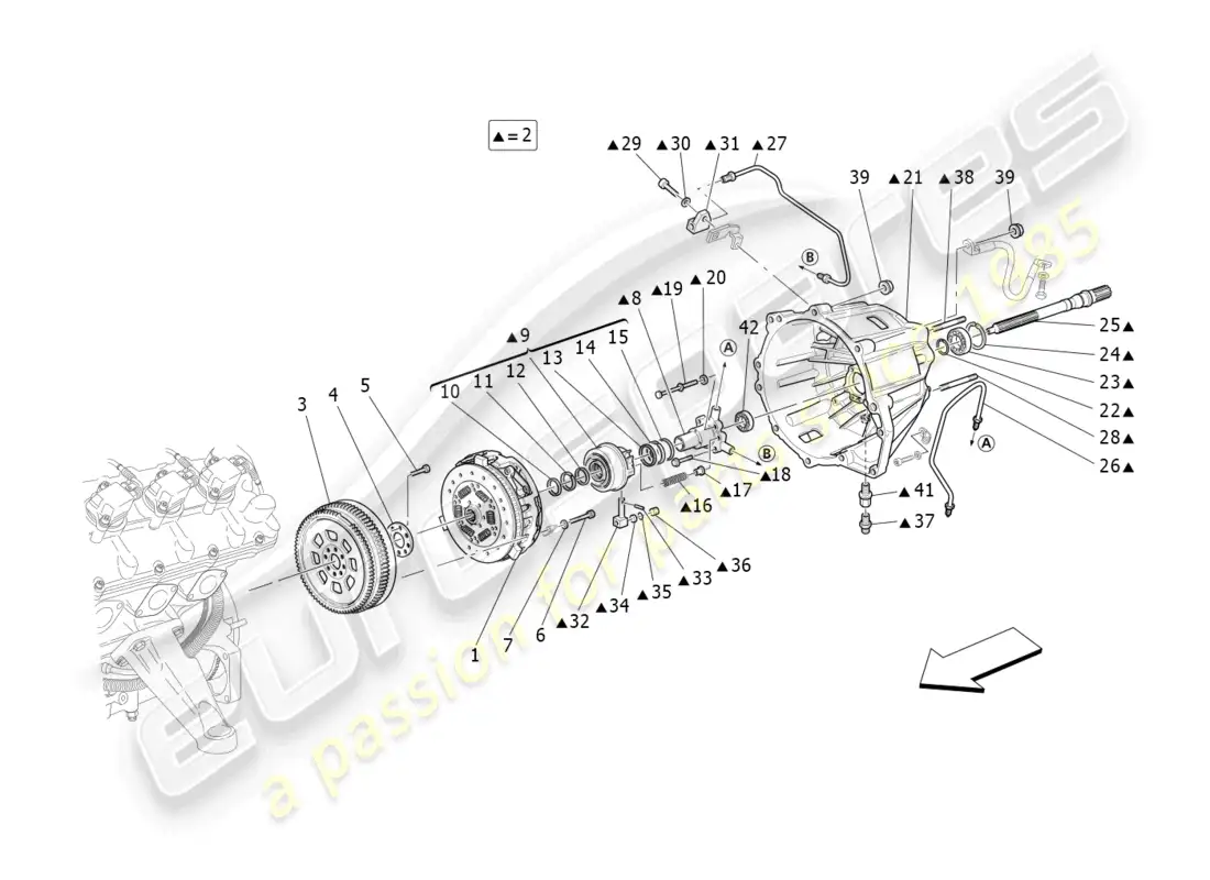 maserati granturismo mc stradale (2011) friction discs and housing for f1 gearbox parts diagram