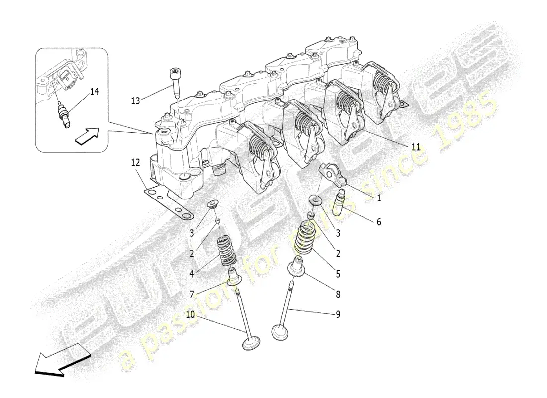 maserati ghibli (2021) multiair valves and systems parts diagram
