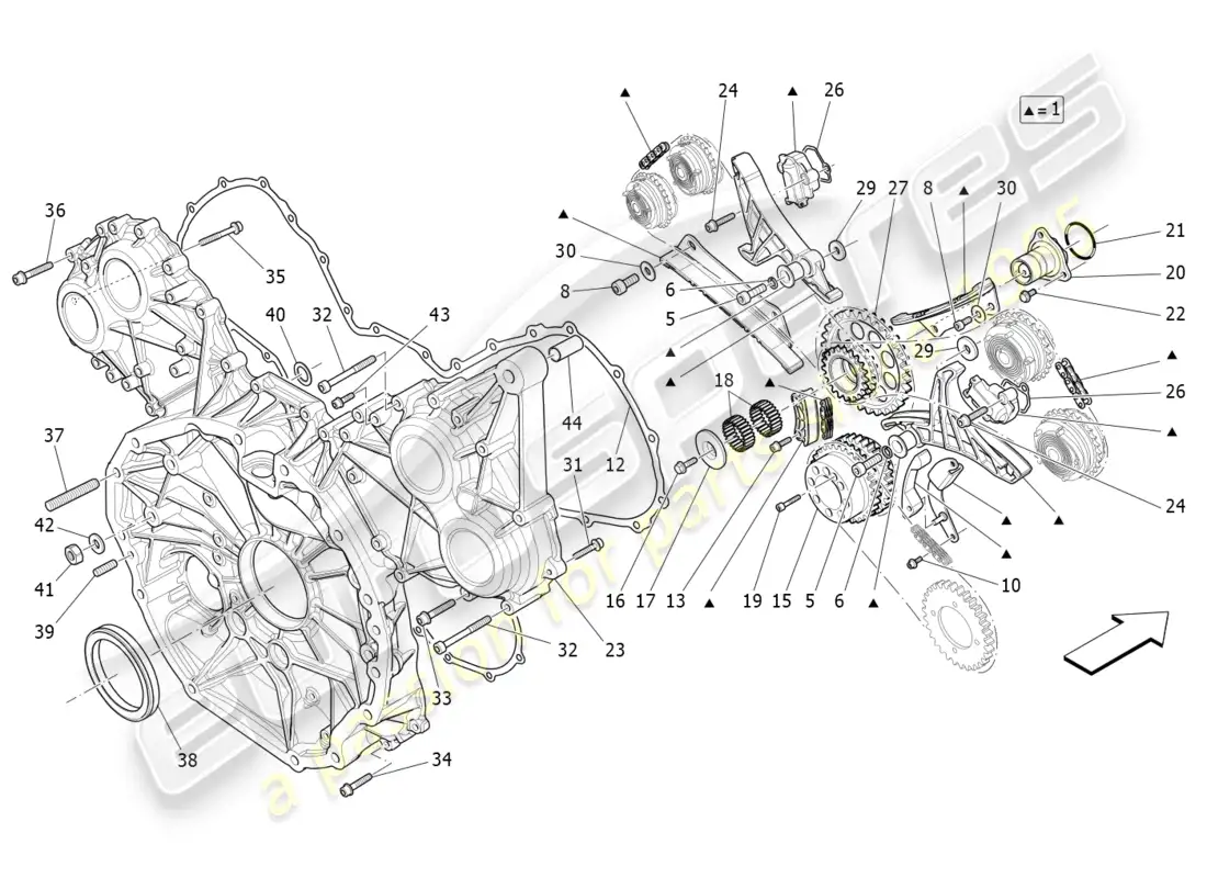 maserati levante modena s (2022) timing parts diagram