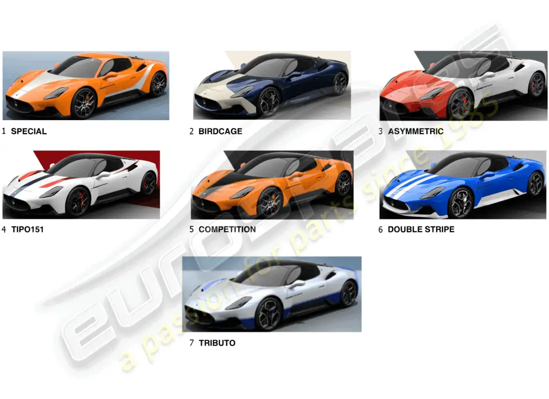 maserati mc20 cielo (2023) liveries parts diagram