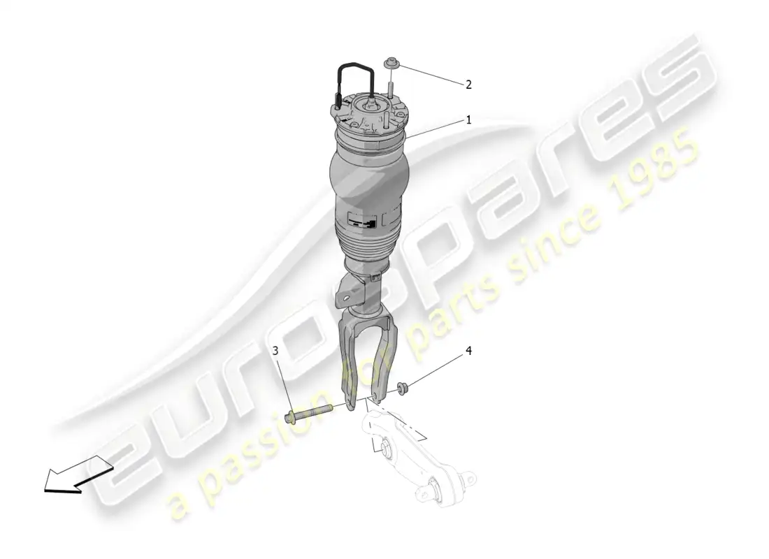 maserati grecale trofeo (2023) front shock absorber devices parts diagram