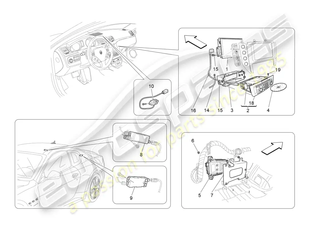 maserati granturismo mc stradale (2012) it system parts diagram