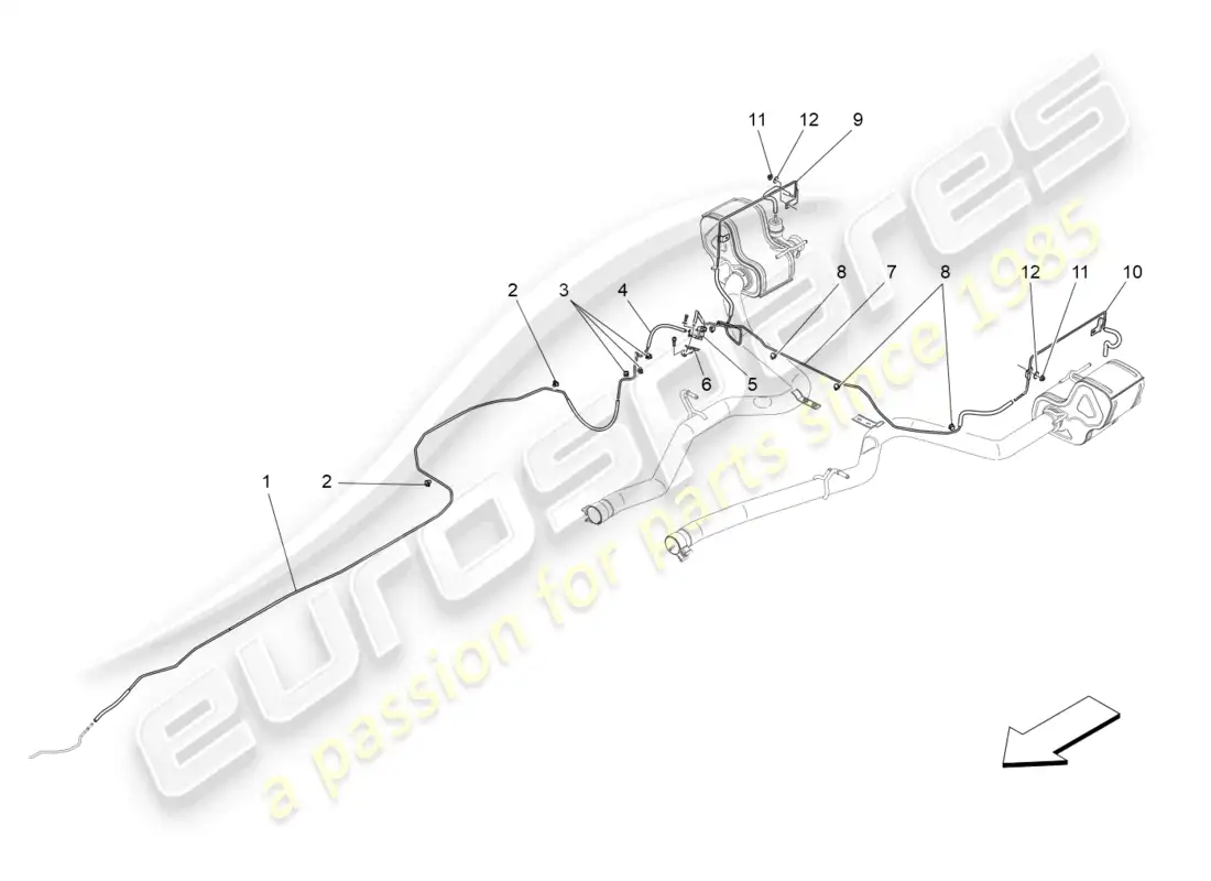maserati levante zenga (2020) additional air system parts diagram