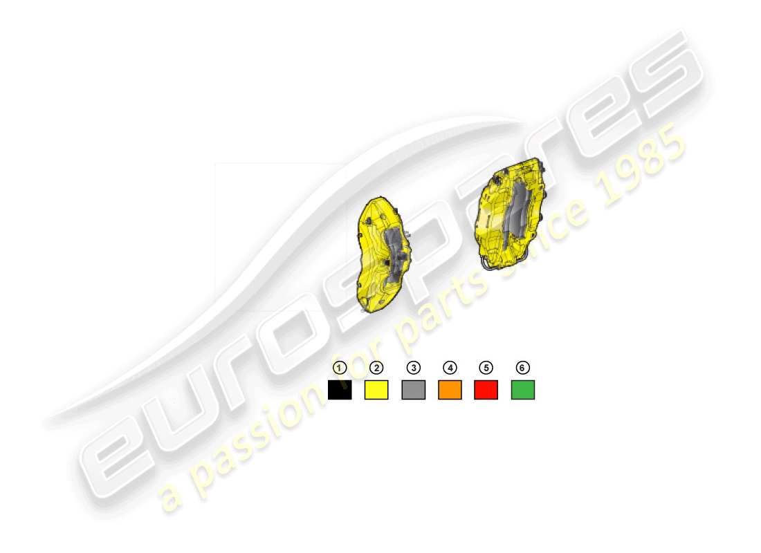 lamborghini huracan performante coupe (accessories) brake calliper repair set parts diagram