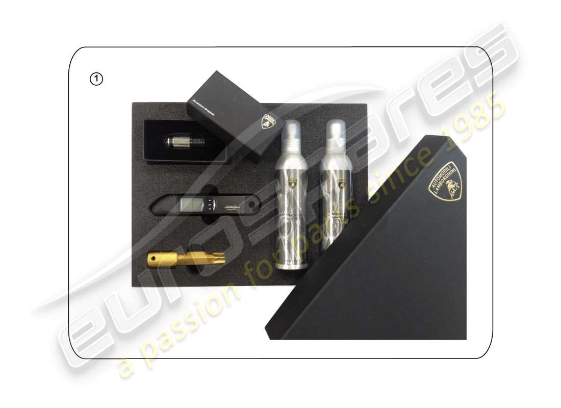 lamborghini accessories (performante coupe) decorative set part diagram