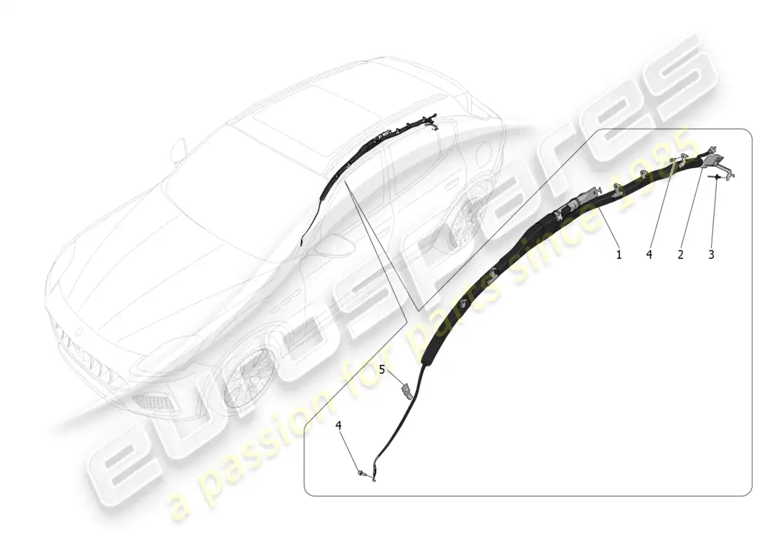 maserati grecale trofeo (2023) window bag system parts diagram