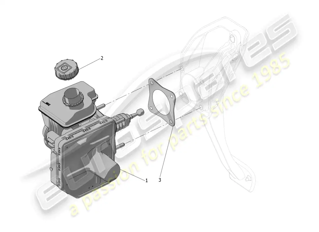 maserati mc20 cielo (2023) brake servo system parts diagram