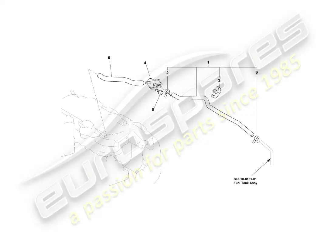 aston martin cygnet (2012) vacuum piping parts diagram