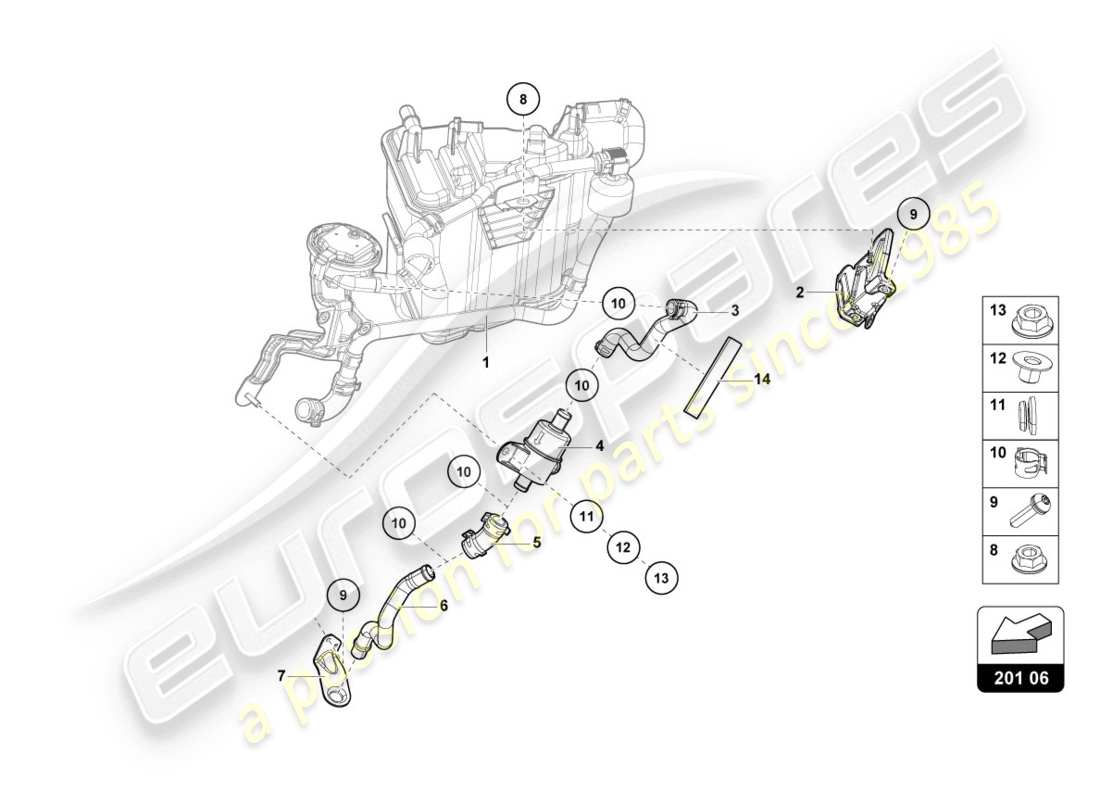 lamborghini lp610-4 coupe (2017) activated charcoal container part diagram
