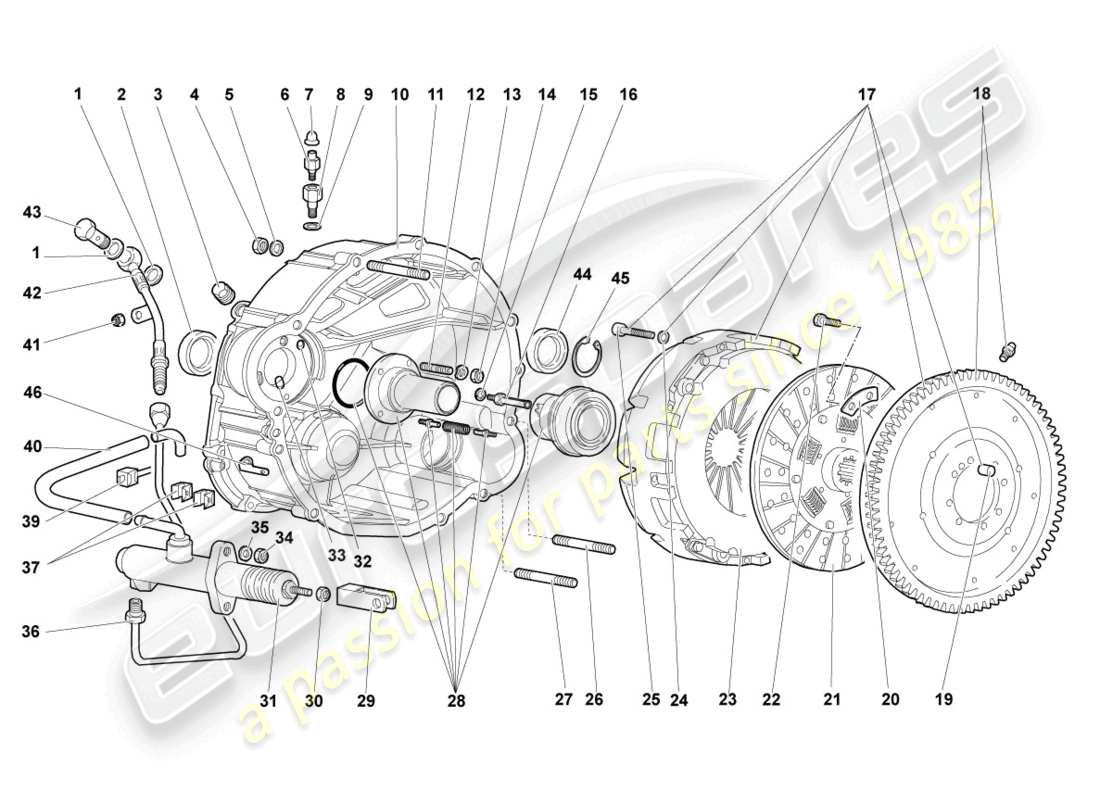 lamborghini murcielago roadster (2006) coupling rhd part diagram