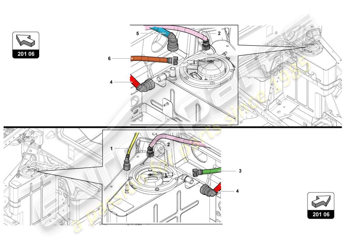 lamborghini 2014 (lp720-4 coupe 50) fuel supply system part diagram