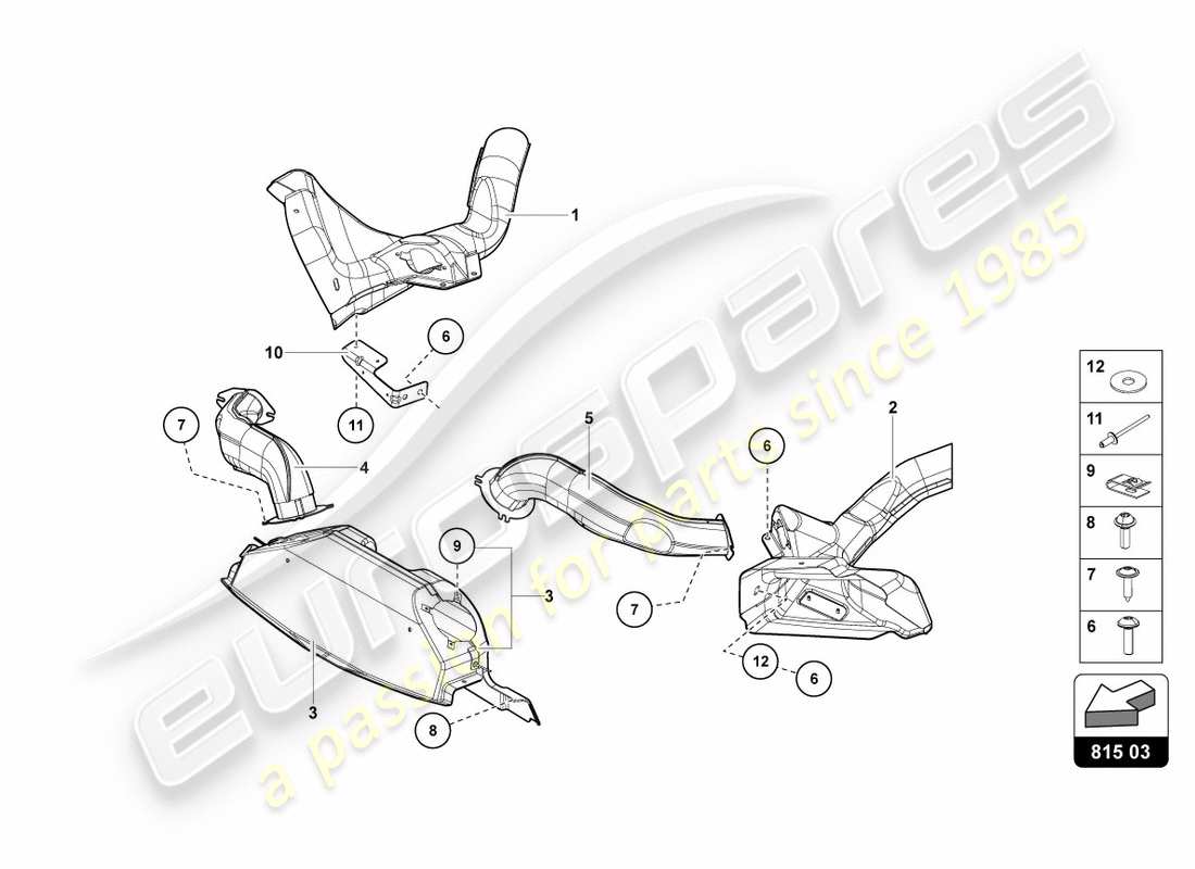 lamborghini lp700-4 coupe (2012) air duct cardboard part diagram