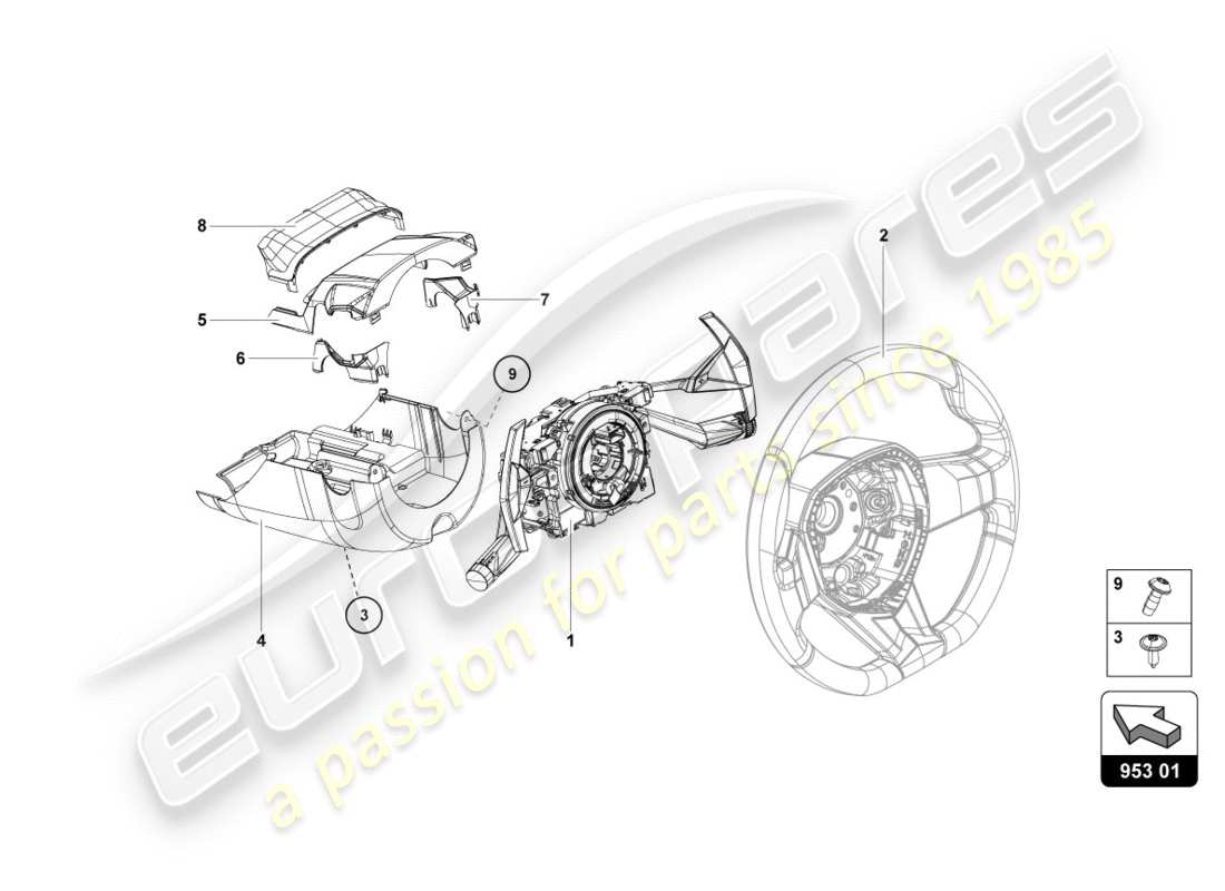 lamborghini lp700-4 coupe (2012) rack and pinion steering part diagram