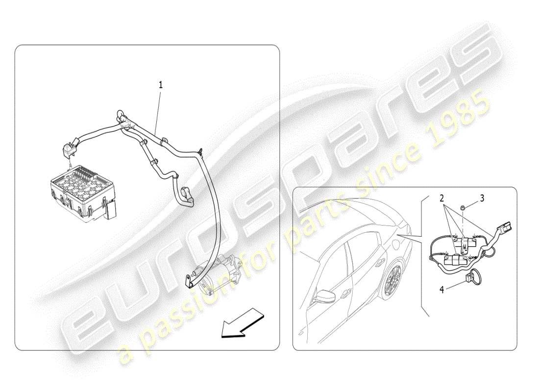 maserati ghibli (2021) main wiring part diagram