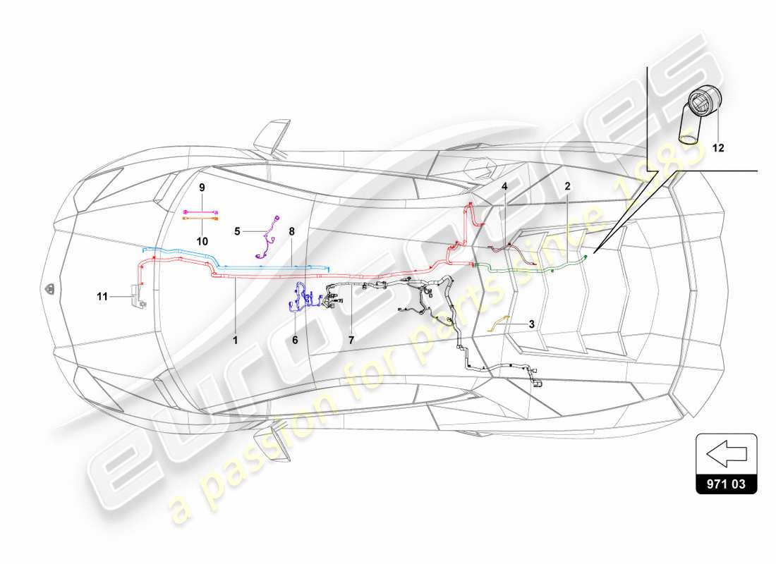 lamborghini 2012 (lp700-4 coupe)) electrical system parts diagram
