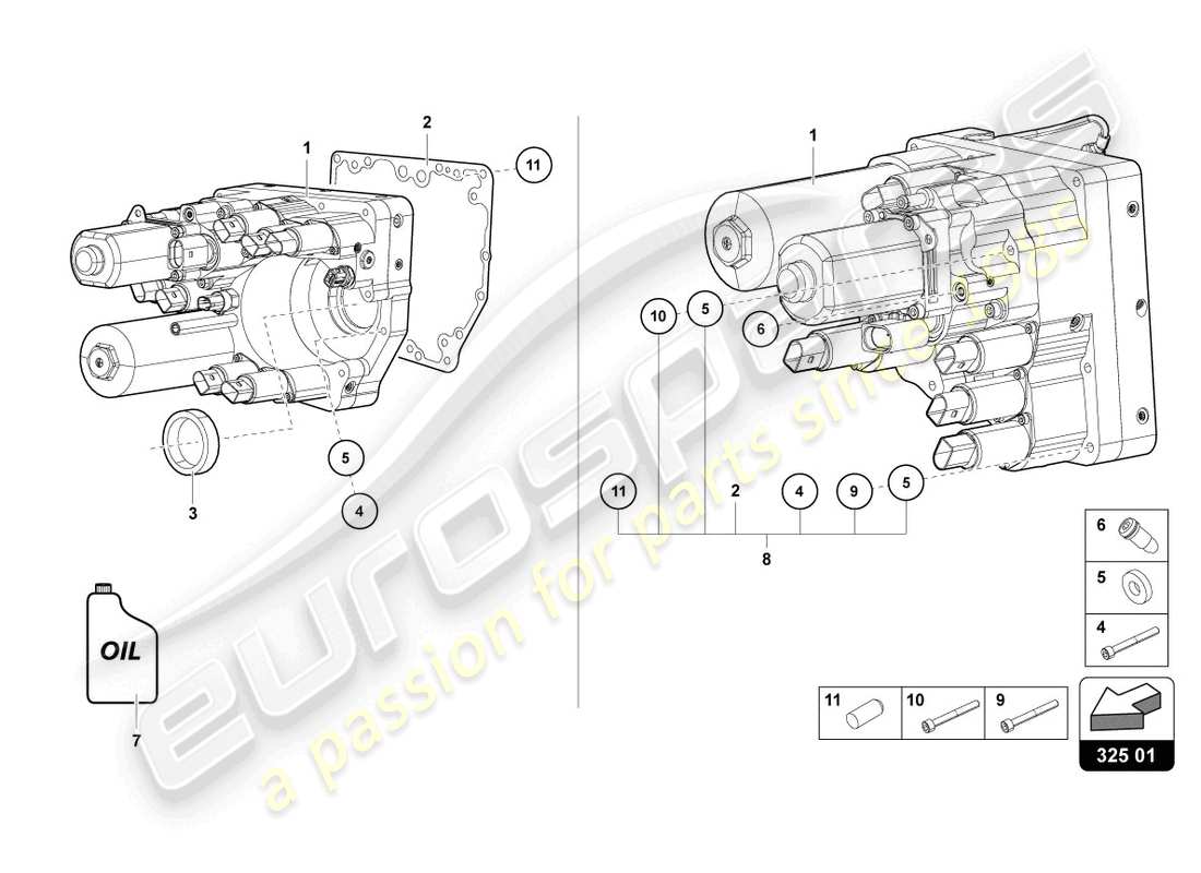 lamborghini 2021 (lp740-4 s coupe) hydraulics control unit parts diagram