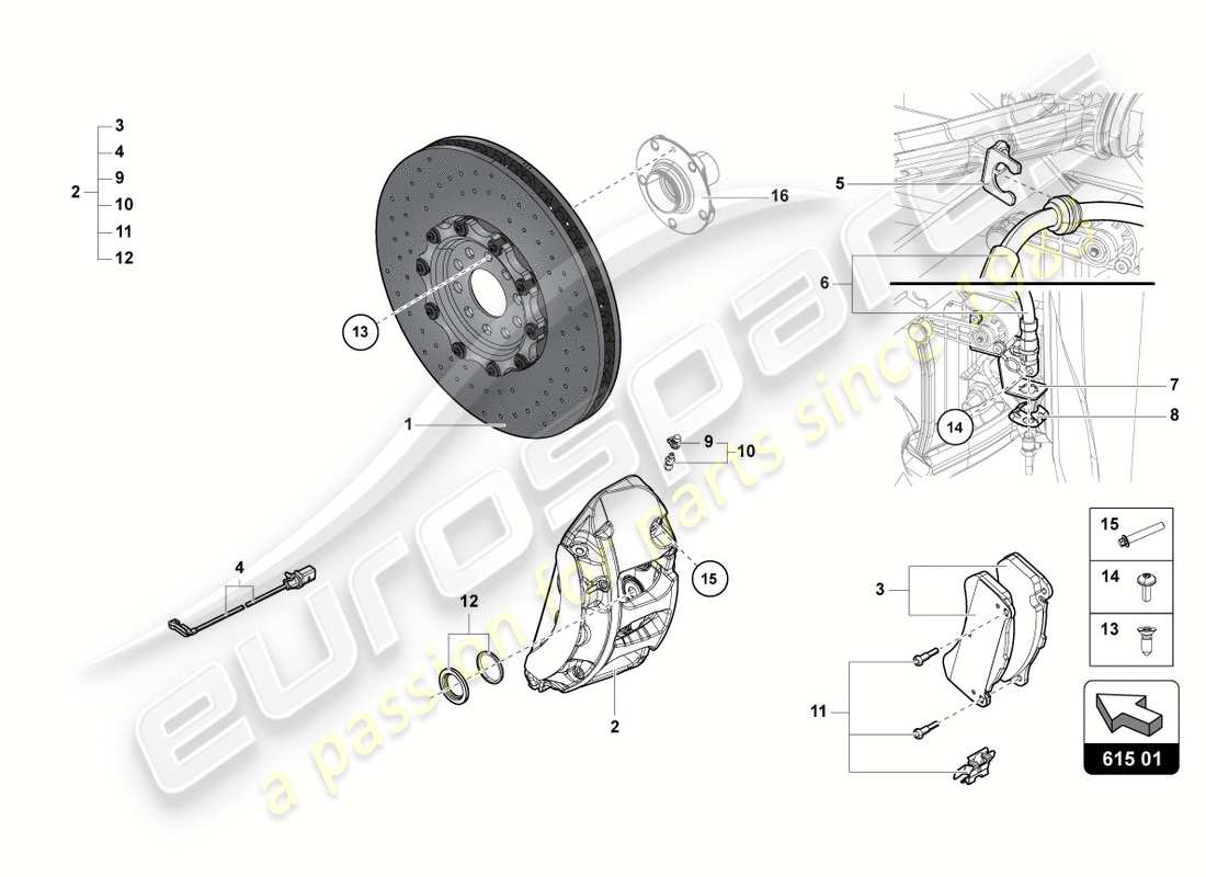 lamborghini 2012 (lp700-4 coupe)) brake disc front parts diagram
