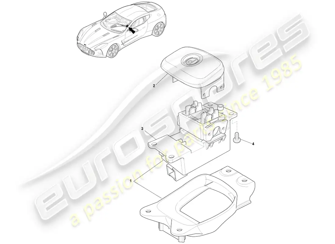 a part diagram from the aston martin one-77 parts catalogue