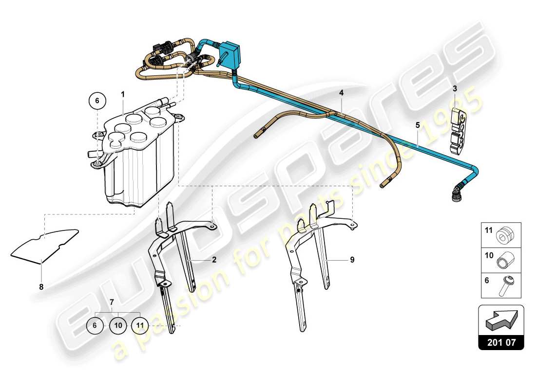 a part diagram from the lamborghini aventador lp720-4 parts catalogue