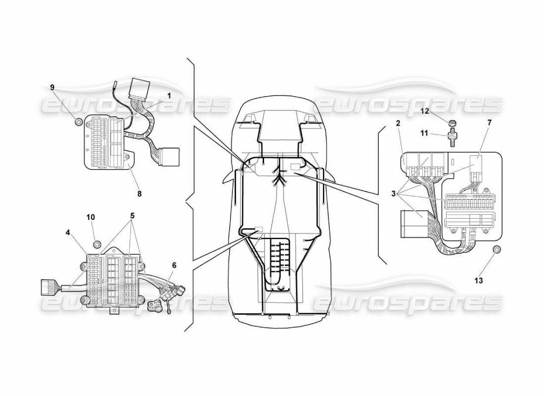 a part diagram from the lamborghini murcielago lp670 parts catalogue
