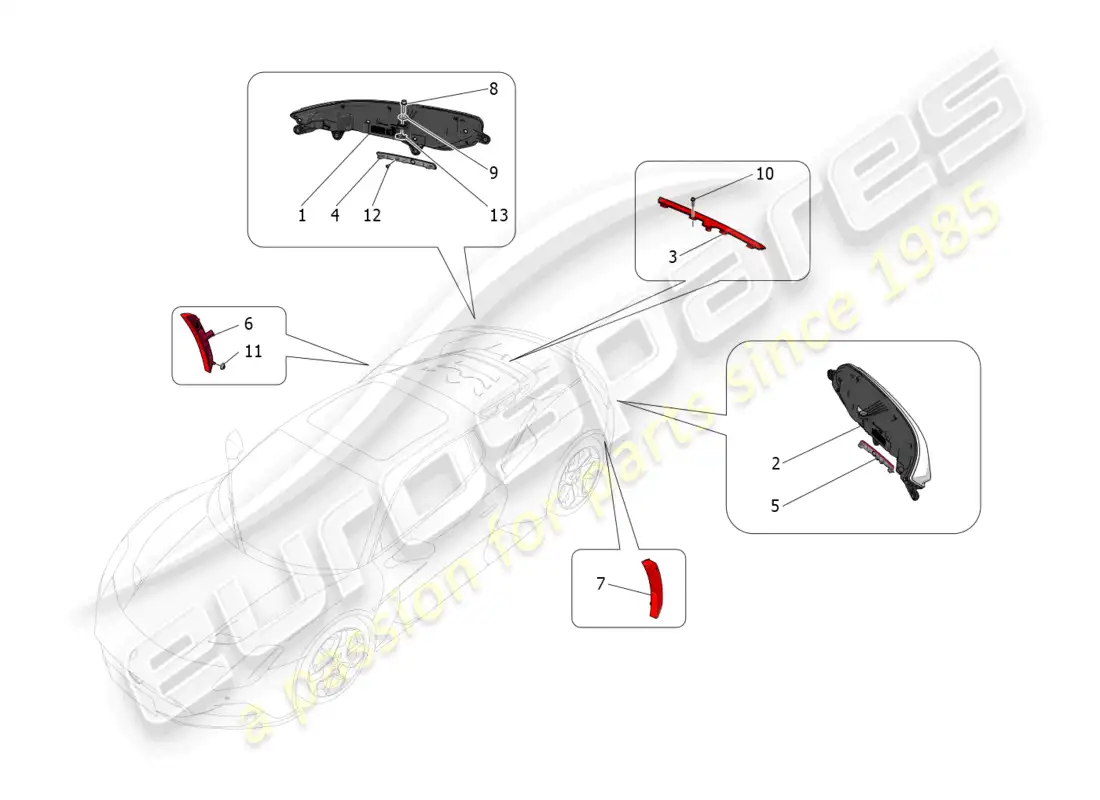a part diagram from the maserati mc20 parts catalogue