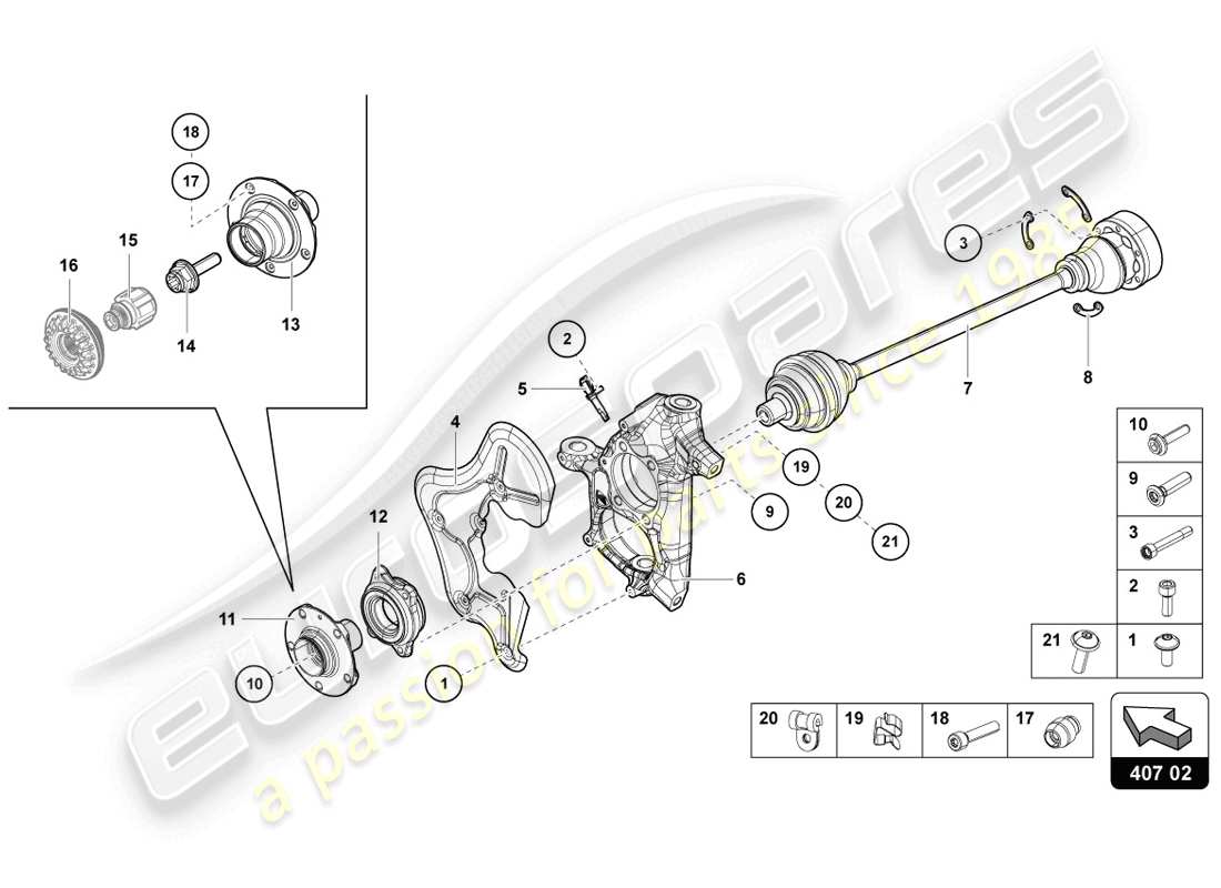 a part diagram from the lamborghini lp720-4 coupe 50 (2014) parts catalogue