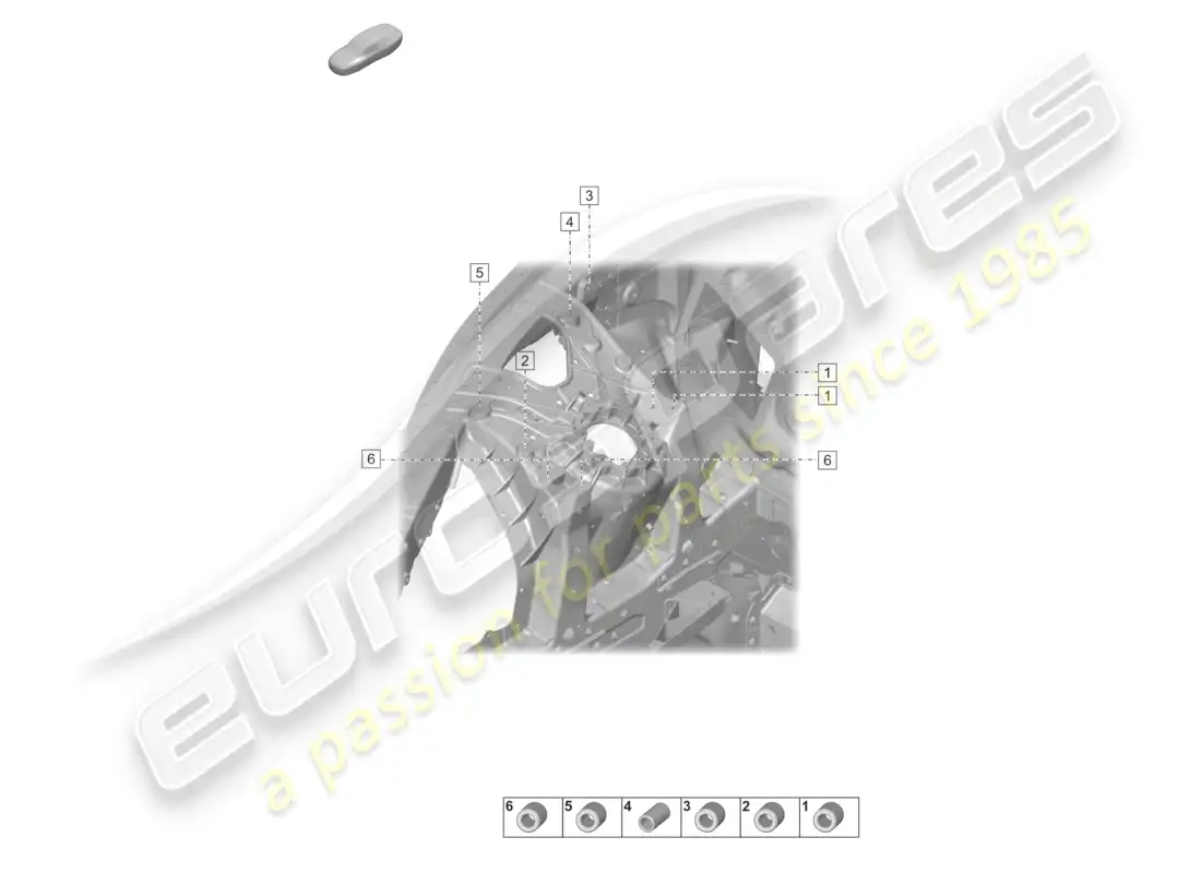 porsche 2020 (taycan 9j1-1) suspension strut dome front left a. right parts diagram