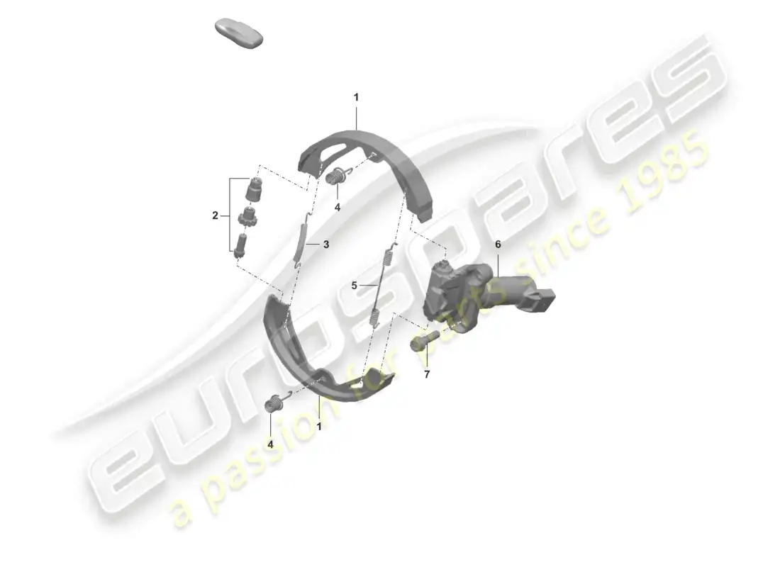 porsche 2023 (taycan 9j1-1) parking brake parts diagram