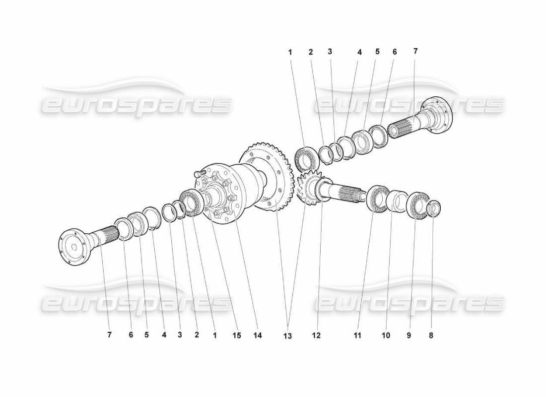 lamborghini murcielago lp670 front differential part diagram