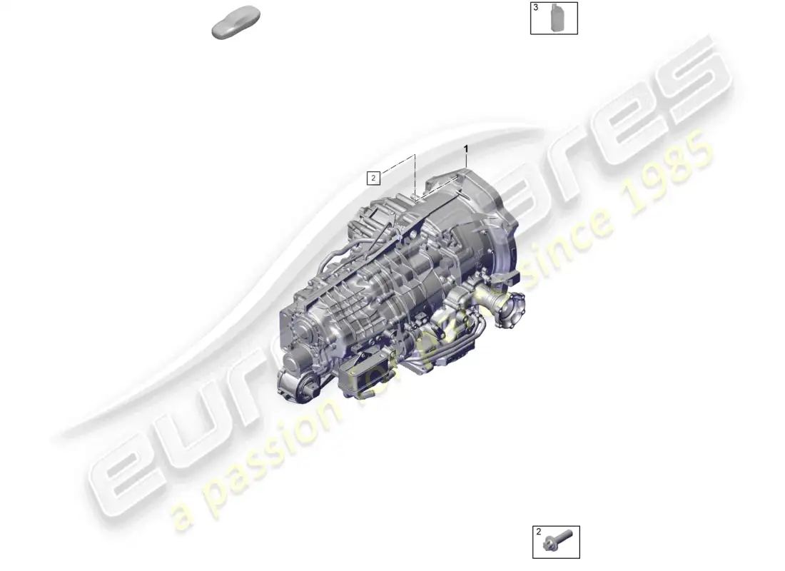 porsche 2021 (992-1 gt3/rs/st) 7-speed dual clutch gearbox - pdk - transmission fluid parts diagram