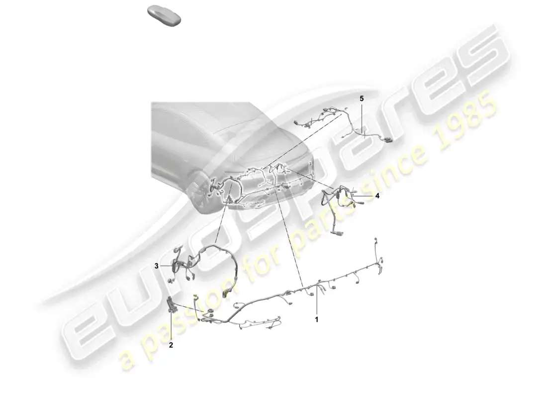 porsche 2025 (taycan 9j1-2) wire set rear end wiring harness for anti-lock brakesystem -abs- part diagram
