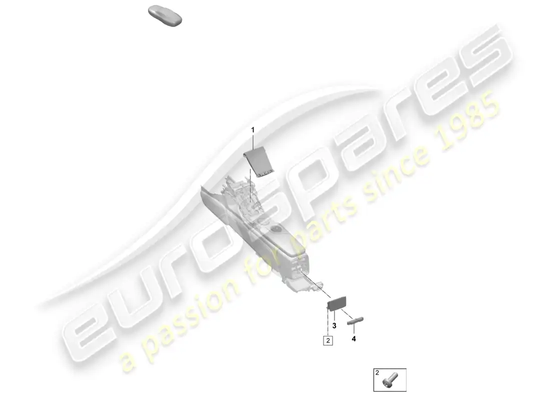 porsche 2025 (taycan 9j1-2) display and control unit centre console part diagram