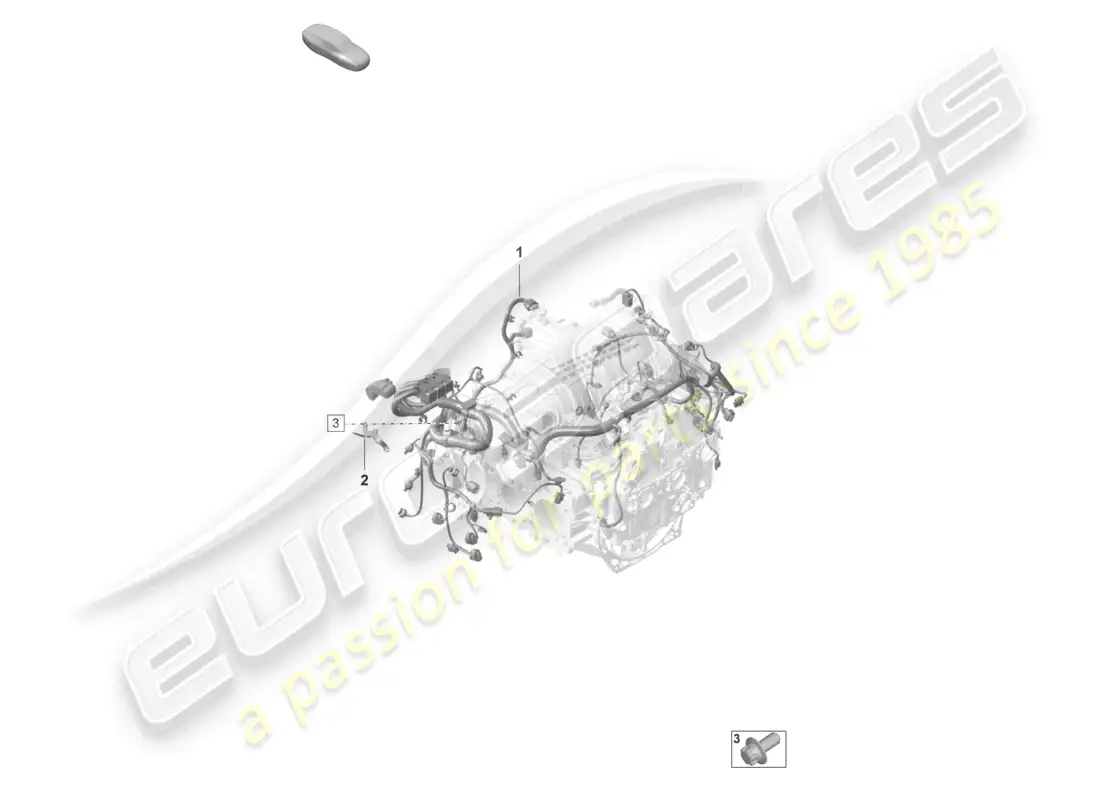porsche 2022 (992-1 gt3/rs/st) wire set engine parts diagram