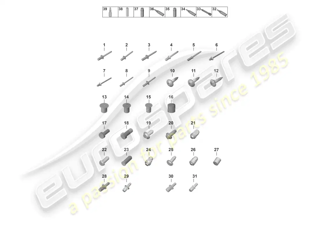 porsche 2022 (taycan 9j1-1) fasteners car body parts diagram