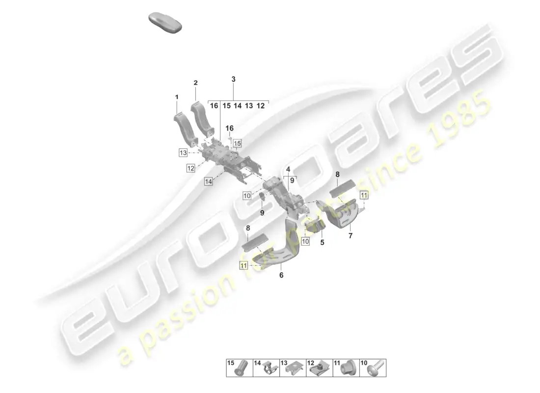porsche 2023 (taycan 9j1-1) air guide centre console parts diagram