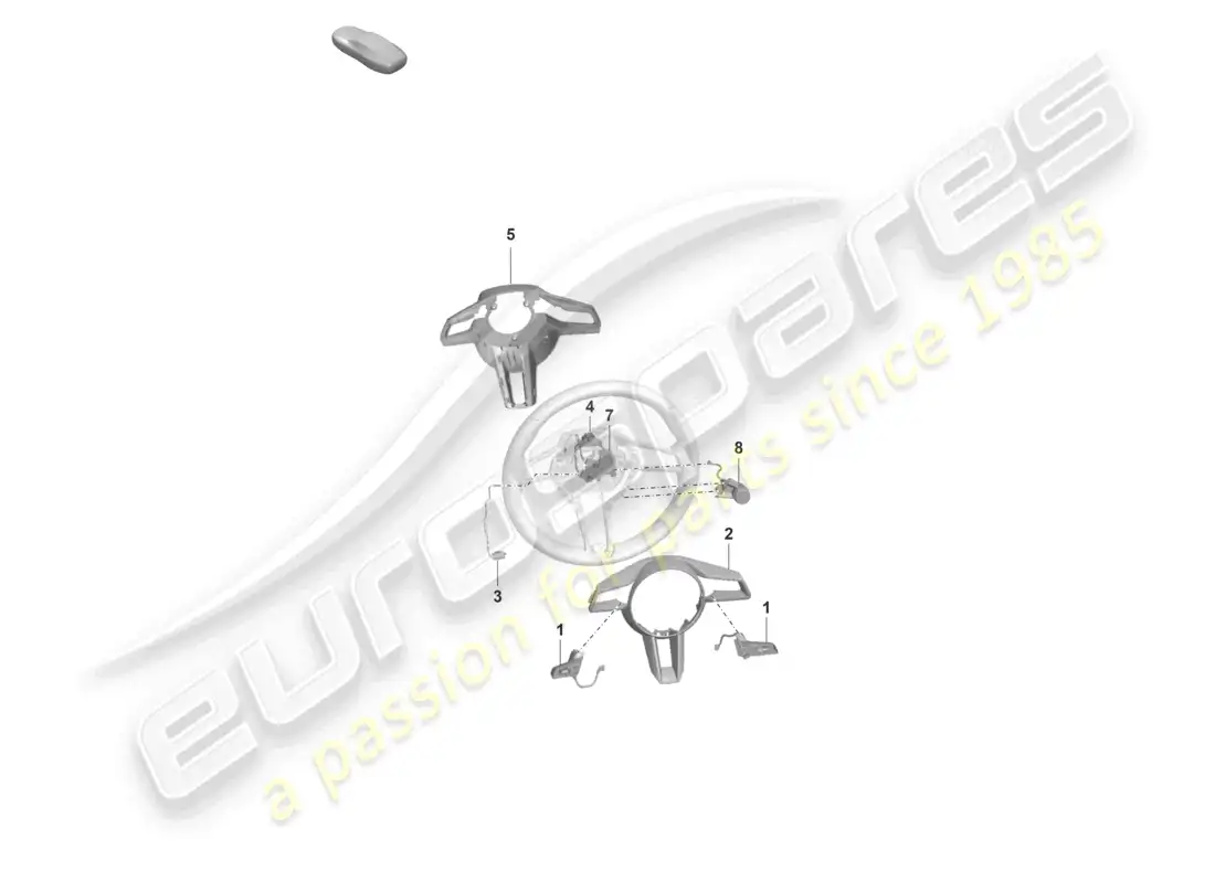 porsche 2020 (taycan 9j1-1) accessories steering wheel parts diagram