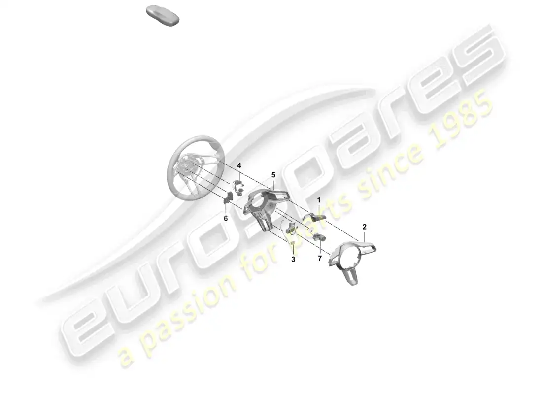 porsche 2025 (taycan 9j1-2) accessories steering wheel part diagram