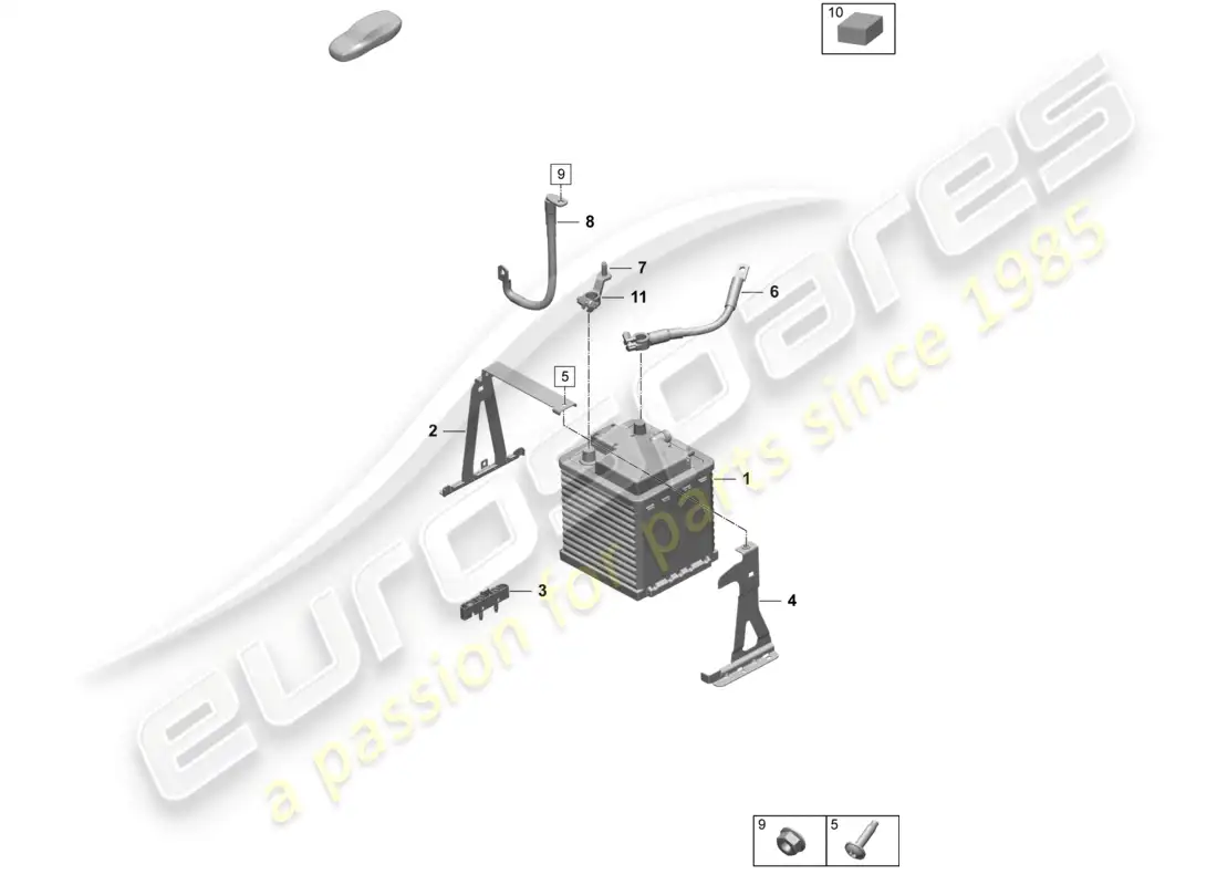 porsche 2025 (taycan 9j1-2) lithium battery part diagram