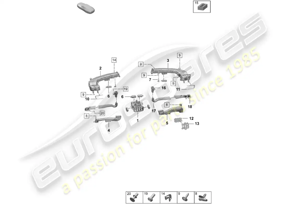 porsche 2025 (taycan 9j1-2) air guide dashboard part diagram
