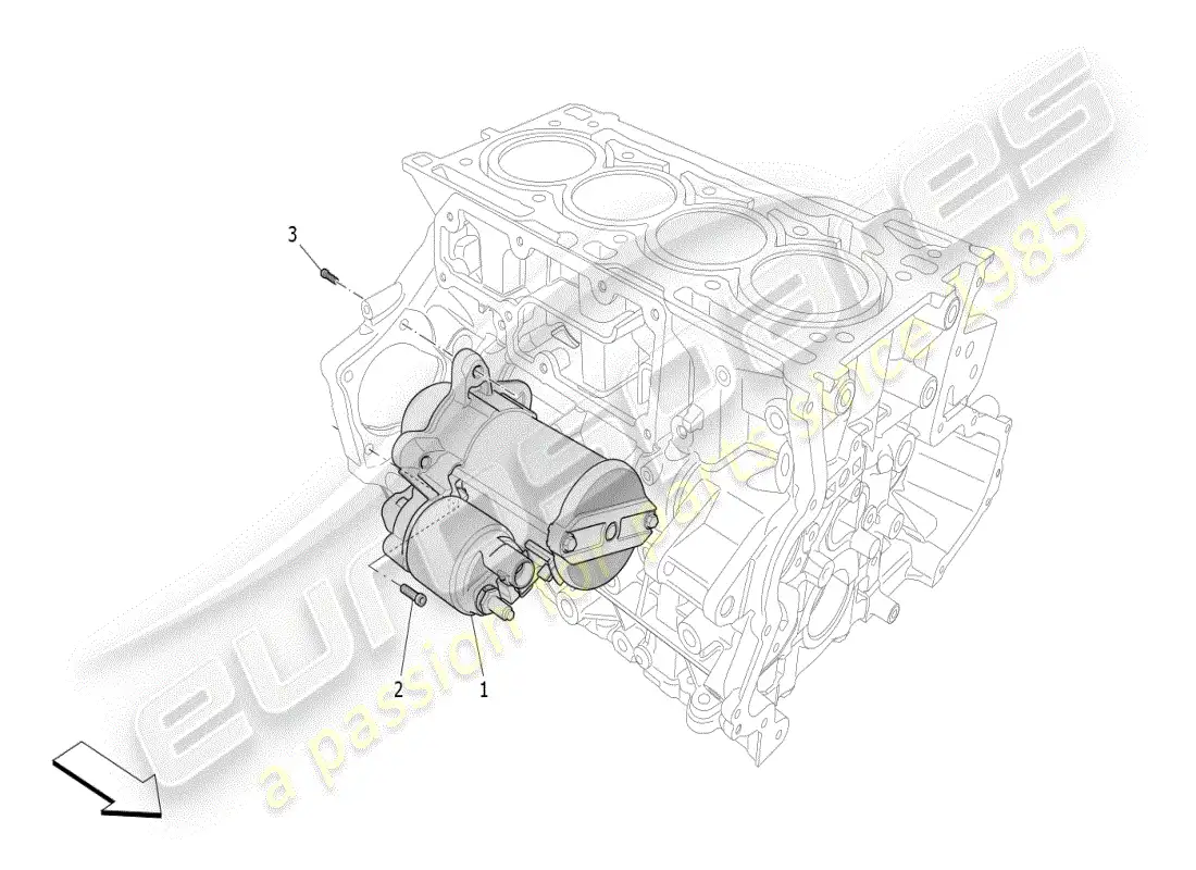 maserati grecale modena (2023) electronic control: engine ignition parts diagram