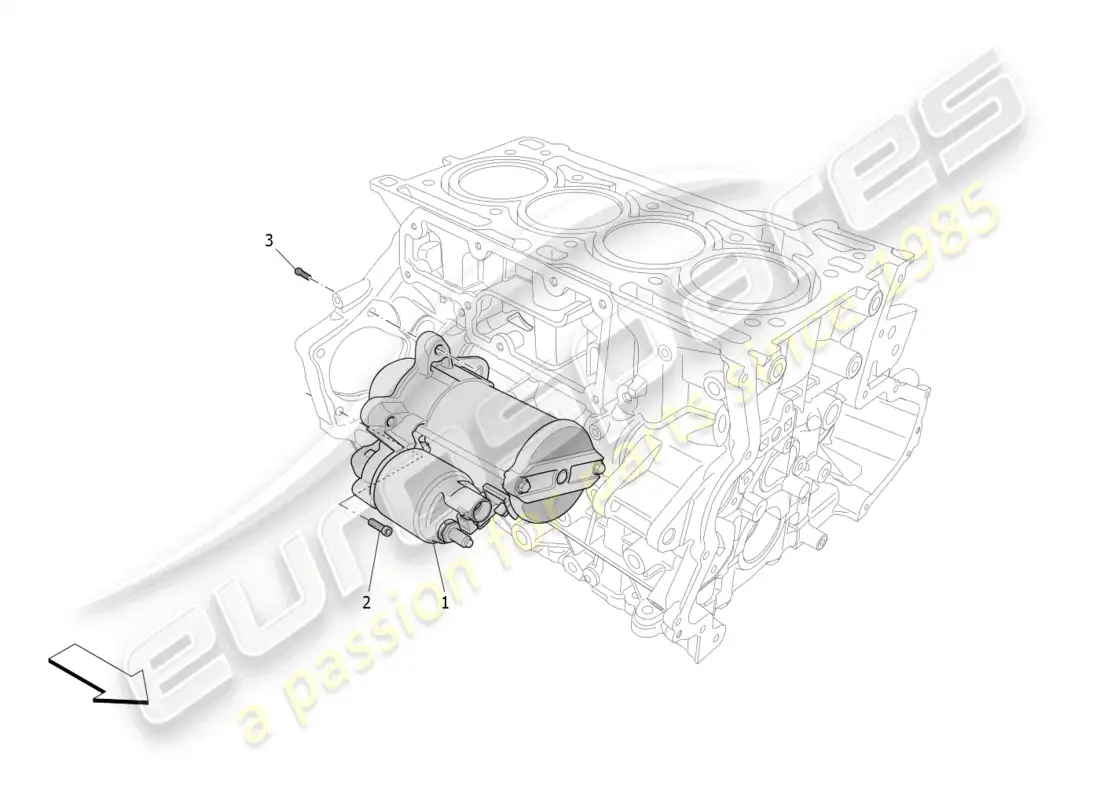 maserati grecale gt (2023) electronic control: engine ignition parts diagram