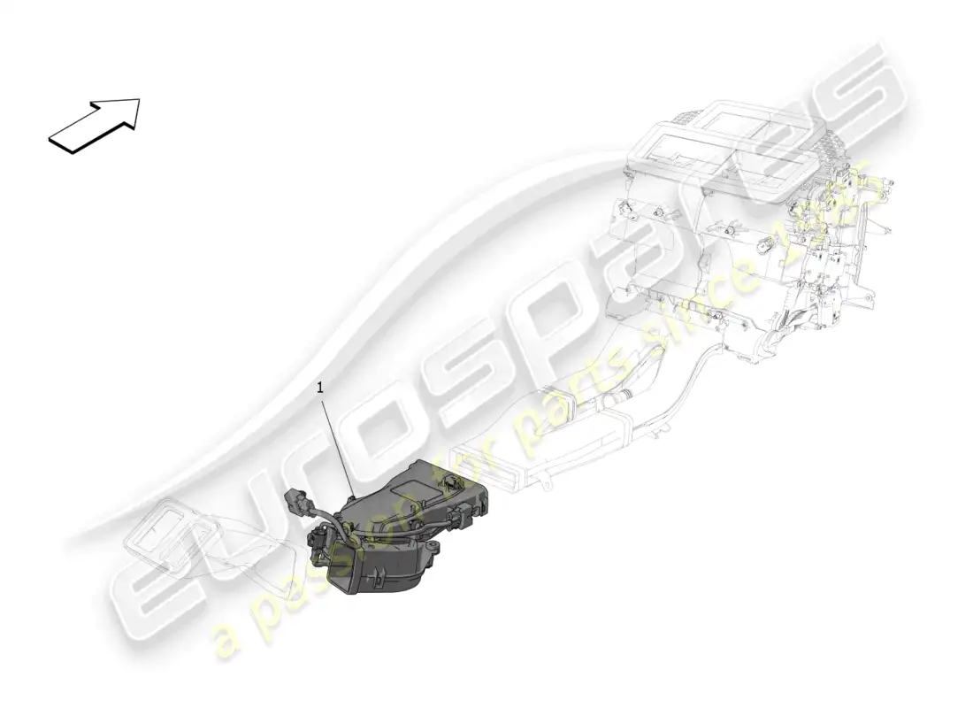 maserati grecale trofeo (2023) a/c unit: tunnel devices parts diagram