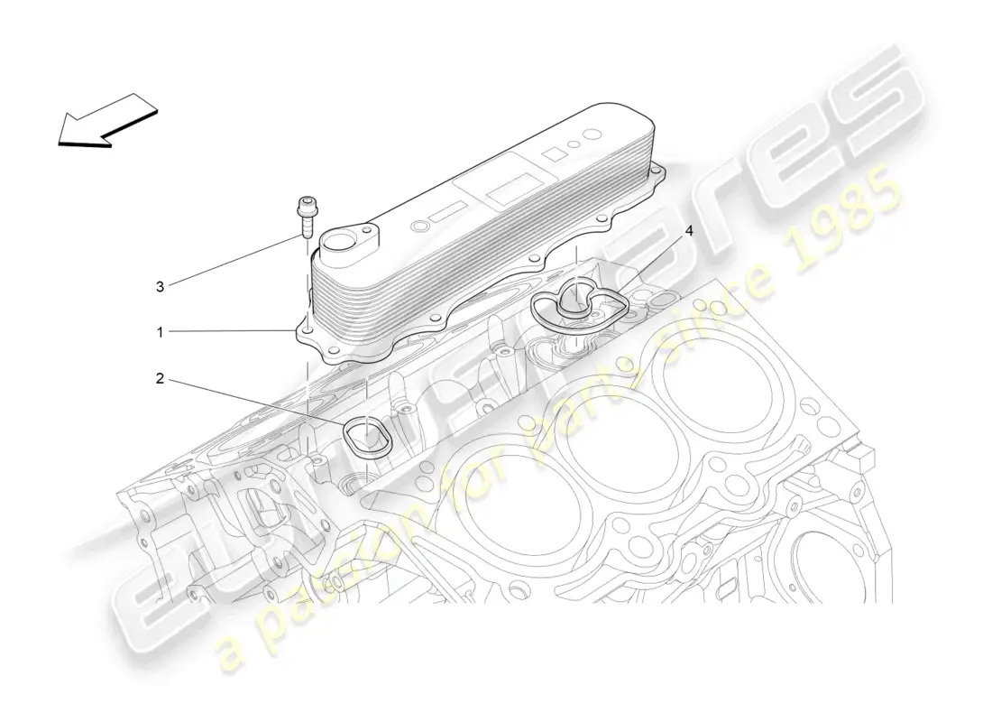 maserati levante zenga (2020) heat exchanger parts diagram