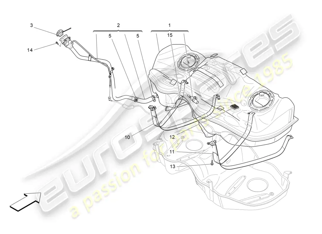 maserati levante (2020) fuel tank parts diagram