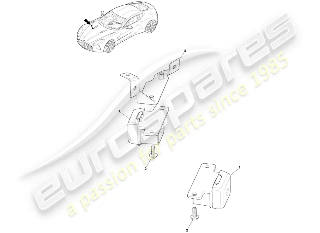 aston martin one-77 (2011) jumpstart terminal parts diagram