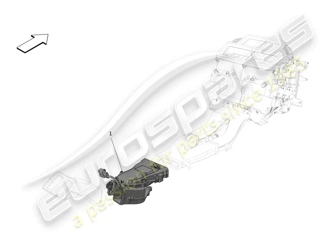 maserati grecale gt (2023) a/c unit: tunnel devices parts diagram