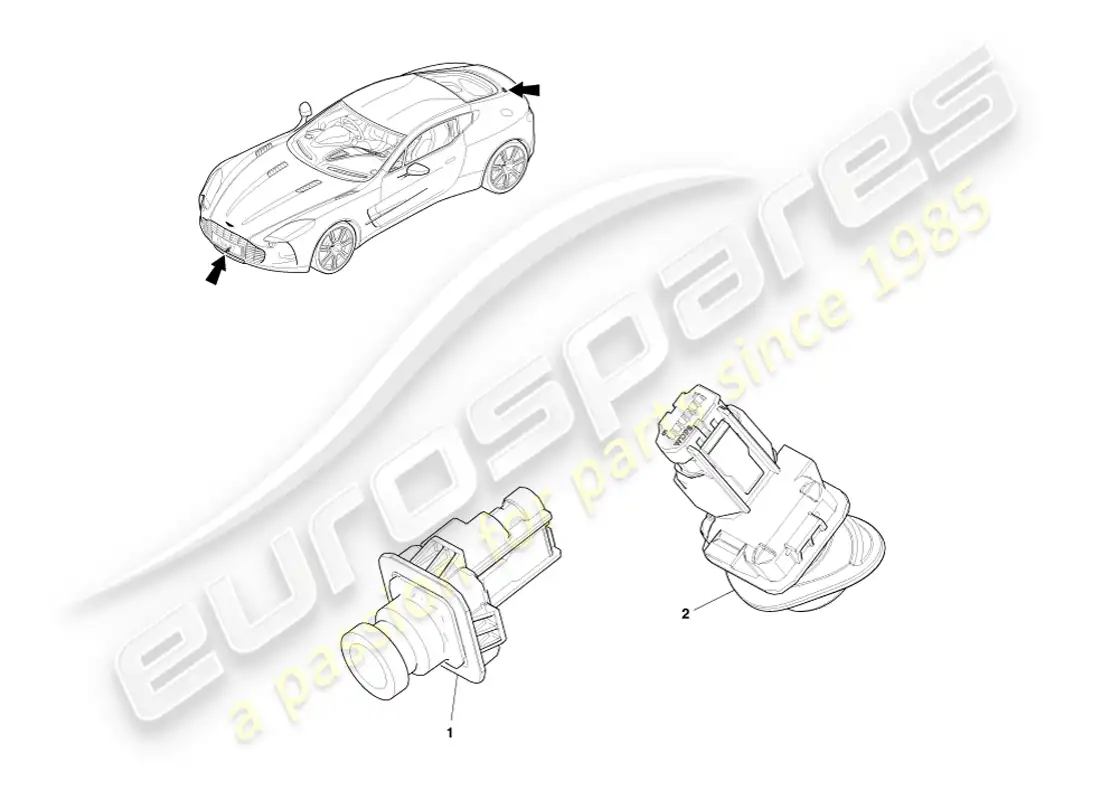 aston martin one-77 (2011) parking aid sensors parts diagram