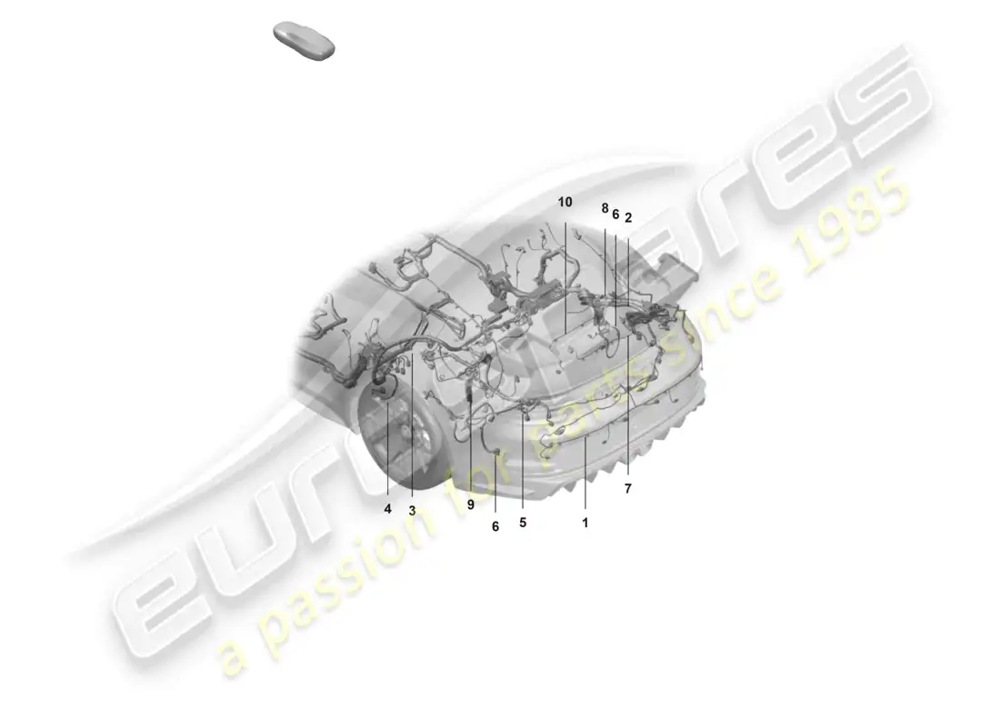 porsche 2023 (992-1 gt3/rs/st) wire set rear end anti-locking brake syst. -abs- brake pad wear display rear axle parts diagram