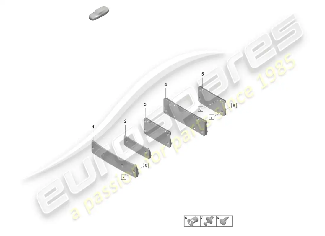 porsche 2021 (taycan 9j1-1) licence plate holder sport design package parts diagram