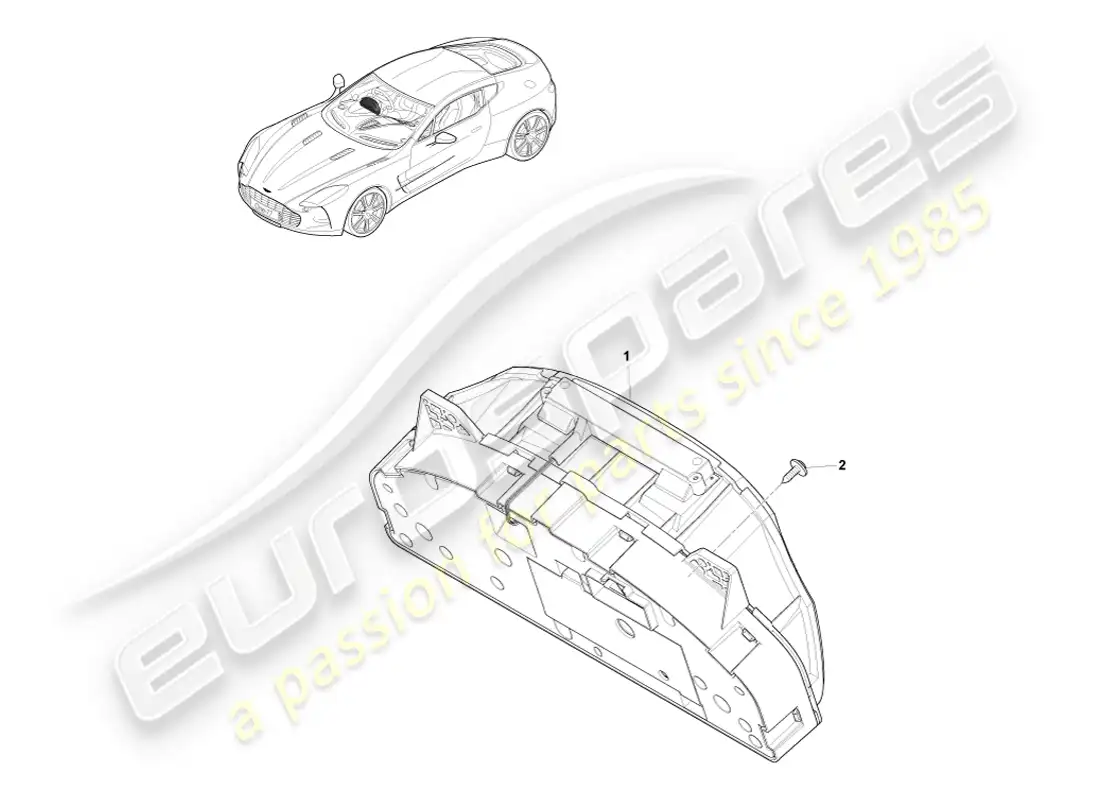 aston martin one-77 (2011) instrument cluster parts diagram
